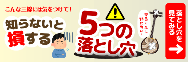 こんな三線には気をつけて！知らないと損する５つの落とし穴