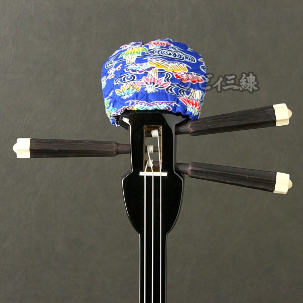 天キャップ紅型プリント 青2