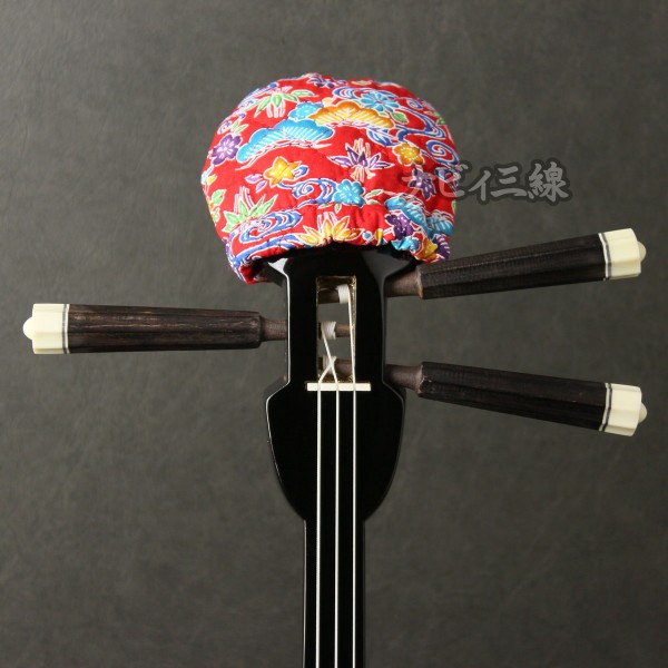 天キャップ紅型プリント 赤2