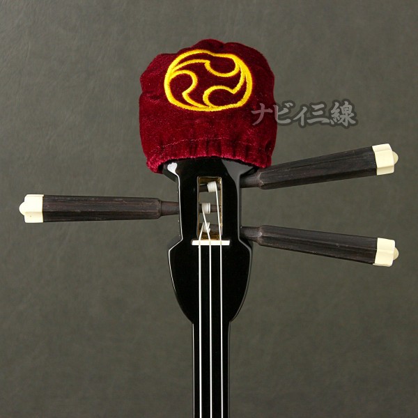 天キャップ左御紋 えんじ2