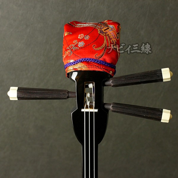 天キャップ高級レッドシルク4