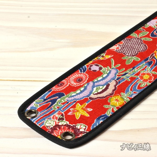 ティーガー紅型プリント菊花流水・赤2