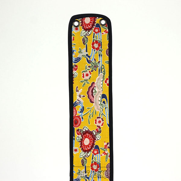 ティーガー紅型プリント菊花流水・黄2