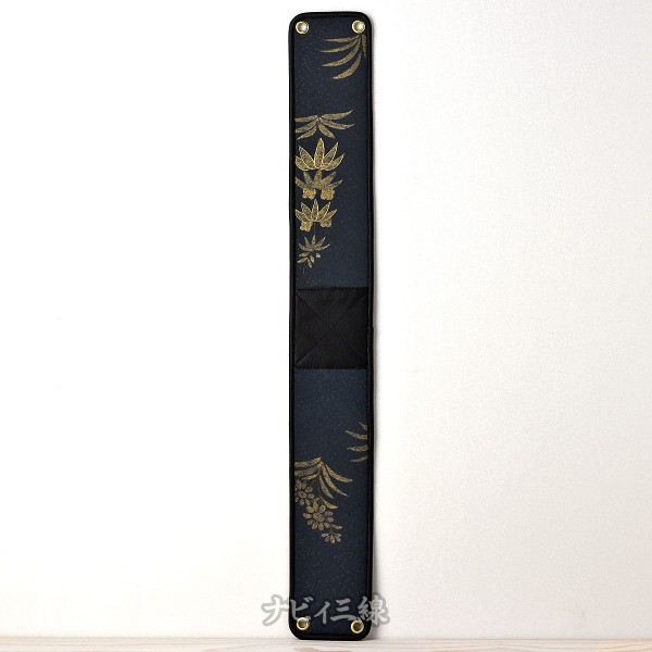 ティーガー濃灰 金彩草花3