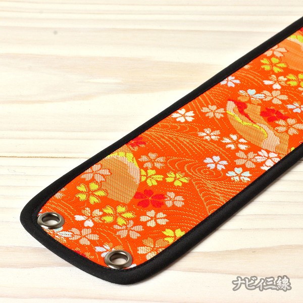 ティーガー金襴・小花扇・橙2