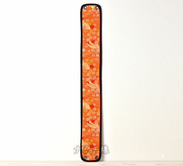 ティーガー金襴・小花扇・橙3