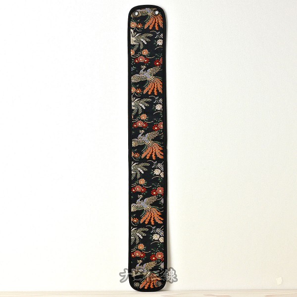 ティーガー金襴・鳳凰小花・黒3