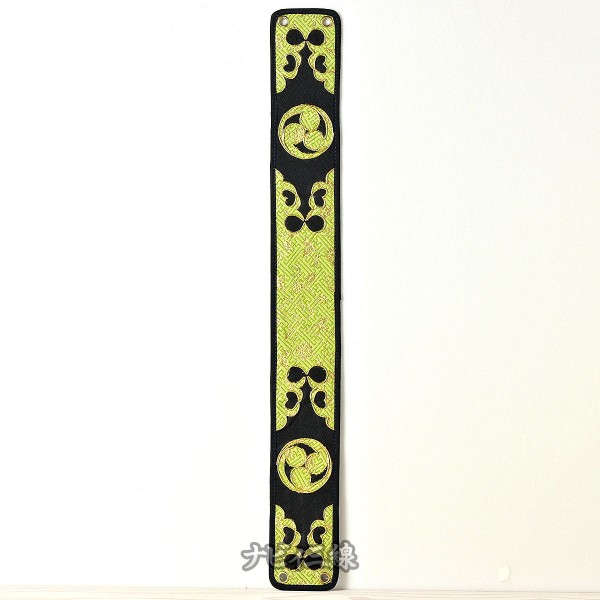 ティーガー金糸 黒紗綾形・緑御紋3