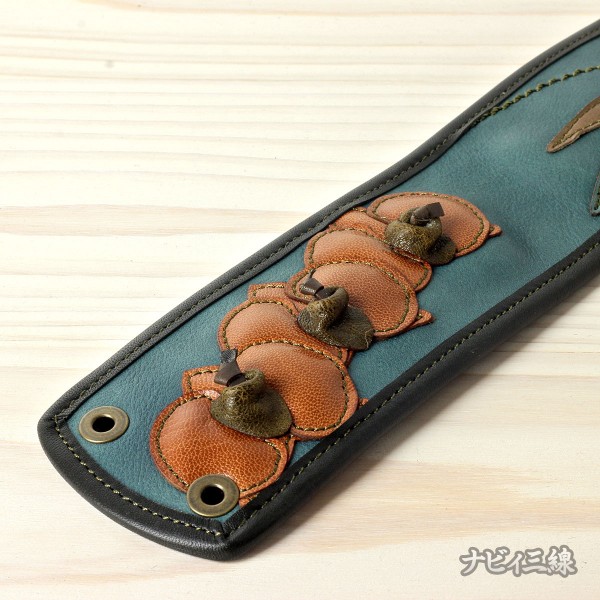 ティーガー胡蝶蘭レザー・青緑3