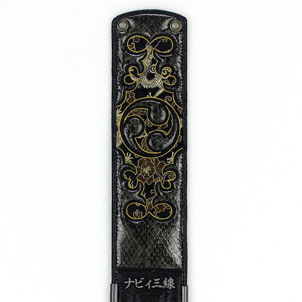 ティーガー蛇柄レザーブラック2