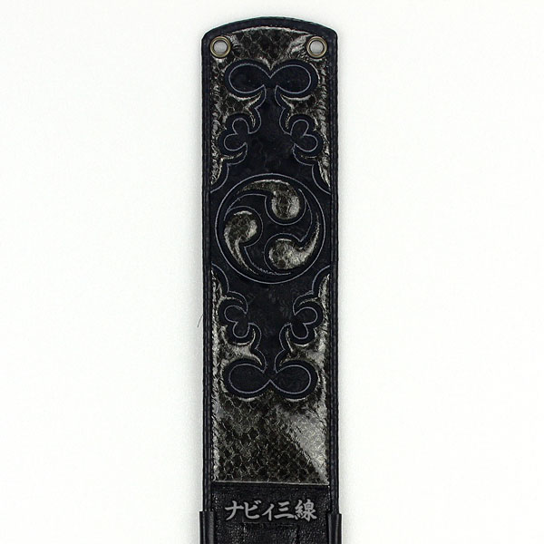 ティーガー蛇柄レザーブラック綸子2
