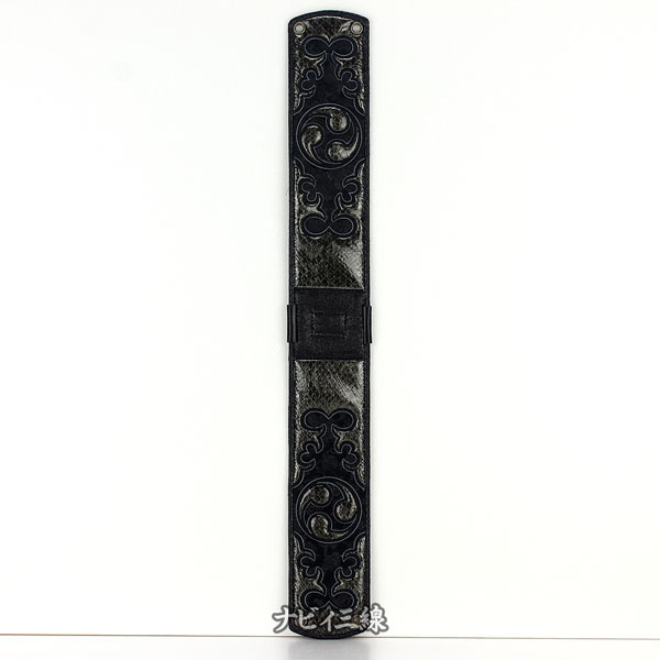 ティーガー蛇柄レザーブラック綸子3