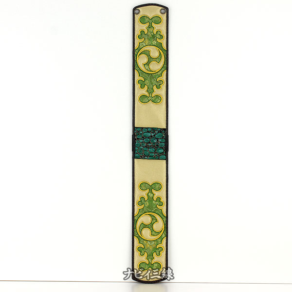 ティーガーゴールドレザー金襴グリーン3