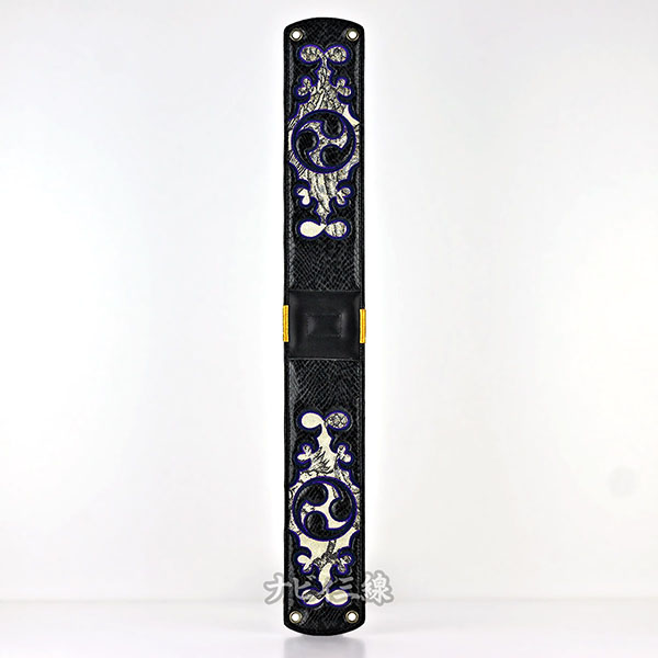 ティーガー蛇柄レザーブラック青線3