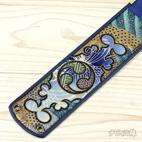 ティーガー御紋刺繍金襴ブルー