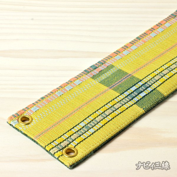 ティーガー首里織り・黄緑フチなしB2